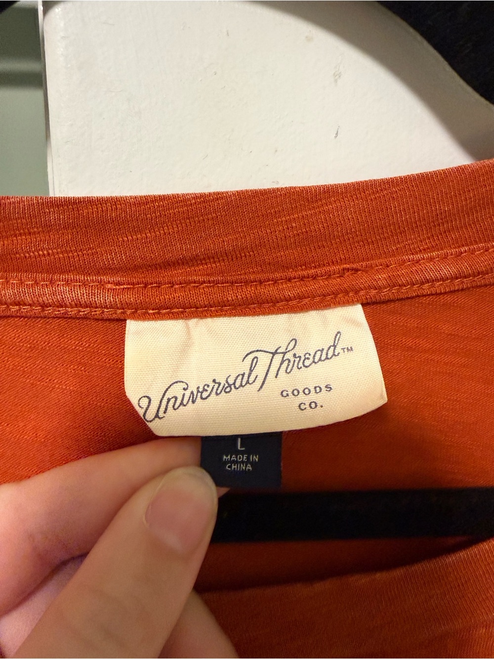 Rust Long-Sleeve Ruffle Shoulder Top - Unbranded - Picture 5 of 5